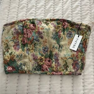 NWT Floral corset top